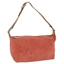 CELINE C Macadam Canvas Shoulder Bag Red Auth yk9316 - Céline