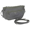 PRADA Shoulder Bag Nylon Gray Auth 64759 - Prada