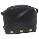 Salvatore Ferragamo Shoulder Bag Leather Navy Auth bs11006