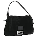 FENDI Mamma Baguette Shoulder Bag Velor Black Auth yk10069 - Fendi