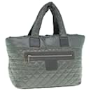 CHANEL Cococoon Hand Bag Nylon Gray CC Auth fm3055 - Chanel
