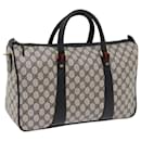 GUCCI GG Supreme Sherry Line Boston Bag Navy Red 39 02 041 Auth yk10237 - Gucci