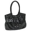 Salvatore Ferragamo Shoulder Bag Patent leather Black EE 217805 Auth ar11049