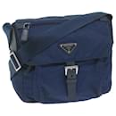PRADA Shoulder Bag Nylon Blue Auth 62500 - Prada