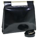 GUCCI Shoulder Bag Patent Leather Black 001 1119 1731 auth 62591 - Gucci