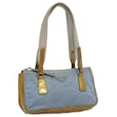 PRADA Hand Bag Nylon Enamel Light Blue Auth 62677 - Prada