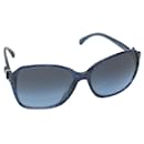 CHANEL Sunglasses Plastic Blue CC Auth am5415 - Chanel
