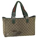 GUCCI GG Canvas Web Sherry Line Tote Bag Beige Red Green 145758 auth 63256 - Gucci