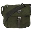 PRADA Shoulder Bag Nylon Khaki Auth 63182 - Prada