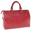Louis Vuitton Epi Speedy 30 Bolsa de Mão Castelhano Vermelho M43007 Autenticação de LV 63023