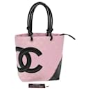 CHANEL Cambon Line Shoulder Bag Caviar Skin Pink CC Auth am4029A - Chanel