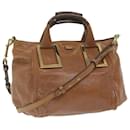Chloe Etel Hand Bag Leather 2way Brown 01 12 50 65 Auth hk1011 - Chloé