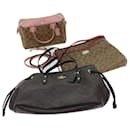 Coach Signature Umhängetasche aus PVC-Leder 3Set Beige Braun Auth am5572