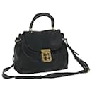 Chloe Elsie Shoulder Bag Leather Black 02 12 50 65 Auth hk1010 - Chloé