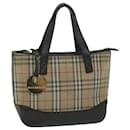 BURBERRY Nova Check Sac à Main Nylon Cuir Beige Authentique 63558 - Burberry