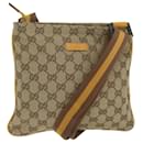 GUCCI GG Canvas Sherry Line Shoulder Bag Beige Yellow Brown 146809 auth 62827 - Gucci
