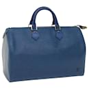 Louis Vuitton Epi Speedy 35 Hand Bag Toledo Blue M42995 LV Auth 63129