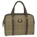 Burberrys Nova Check Bolsa de mão Nylon Lona Marrom Auth bs11220 - Autre Marque