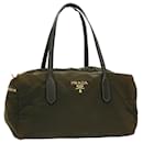 PRADA Shoulder Bag Nylon Khaki Auth ac2567 - Prada