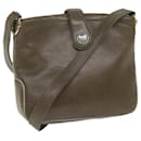 CELINE Shoulder Bag Leather Brown Auth fm3022 - Céline