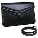 GIVENCHY Shoulder Bag Leather Black Auth bs11130 - Givenchy