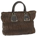 PRADA Hand Bag Leather Brown Auth bs11123 - Prada