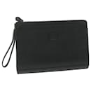 Burberrys Clutch Bag Couro Preto Auth ac2560 - Autre Marque