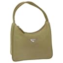 PRADA Hand Bag Nylon Beige Auth bs10991 - Prada