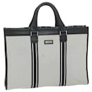 BURBERRY Black label Business Bag Toile Gris Auth bs11090 - Burberry