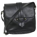 SAINT LAURENT Shoulder Bag Leather Black Auth bs10999 - Saint Laurent