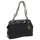CHANEL Matelasse Chain Shoulder Bag Patent leather Black CC Auth bs11080 - Chanel