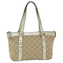 GUCCI GG Canvas Hand Bag Beige Gold Auth 64007 - Gucci