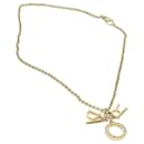 Christian Dior Halskette Metall Gold Auth am5526