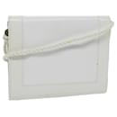 FENDI Shoulder Bag Leather White Auth 61891 - Fendi