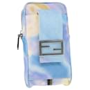Bolsa de ombro FENDI Zucca em lona azul claro Auth 62025UMA - Fendi