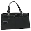 Christian Dior Hand Bag Nylon Black Auth bs10870