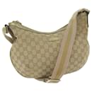 GUCCI GG Canvas Sherry Line Shoulder Bag Beige Gold pink 181092 Auth ac2524 - Gucci