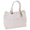 Christian Dior Canage Hand Bag Canvas White Auth bs10953