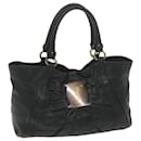Salvatore Ferragamo Tote Bag Leather Black Auth 62419