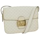 CELINE Macadam Canvas Shoulder Bag PVC Leather White Auth 62462 - Céline