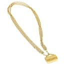 CHANEL Matelassé-Kette Halskette Metall Gold Ton CC Auth ar11061 - Chanel