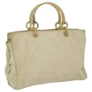 PRADA Hand Bag Nylon Beige Auth bs10883 - Prada