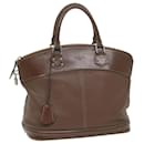 LOUIS VUITTON Suhari Lockit PM Hand Bag Leather Brown M91889 LV Auth bs10903 - Louis Vuitton