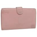 CHANEL Long Wallet Caviar Skin Pink CC Auth bs11186 - Chanel