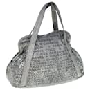 CHANEL Unlimited Shoulder Bag Nylon Silver CC Auth yb486 - Chanel