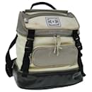 CHANEL Backpack Nylon Beige CC Auth bs10906 - Chanel