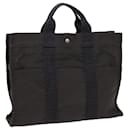 HERMES Her Line MM Tote Bag Canvas Gray Auth 62770 - Hermès