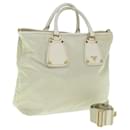 Prada bolso de mano de nylon 2camino Beige Auth yb469