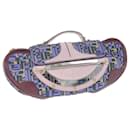 Bolso de mano de lona Zucca de FENDI 2manera Púrpura Rosa Auth 62577 - Fendi