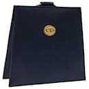 Christian Dior Hand Bag Leather Navy Auth 63074A